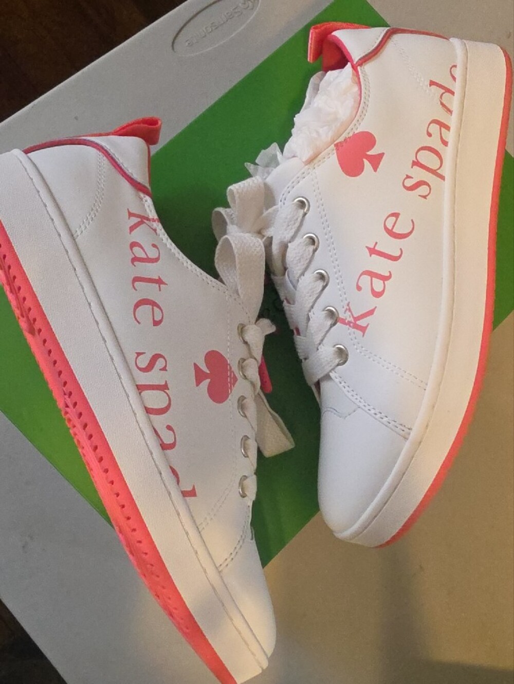 kate spade White and Pink Nikki Sneakers - Picture 6 of 7
